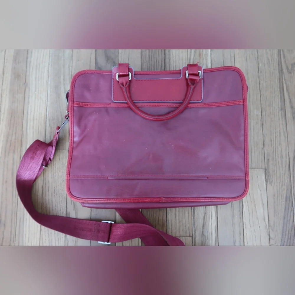 Piquardo Laptop Briefcase Red Leather